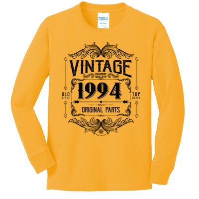 Vintage Old Style Top Notch Mostly Original Parts Whiskey Label 1994 30 Kids Long Sleeve Shirt