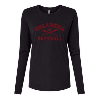 Vintage Oklahoma Softball Gear Womens Cotton Relaxed Long Sleeve T-Shirt