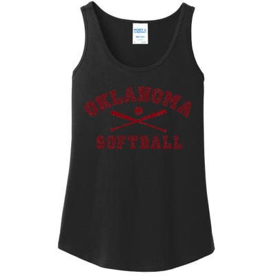 Vintage Oklahoma Softball Gear Ladies Essential Tank