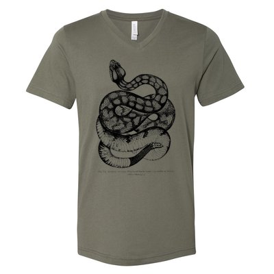 Vintage Ophiology South American Rattle Snake Tee V-Neck T-Shirt