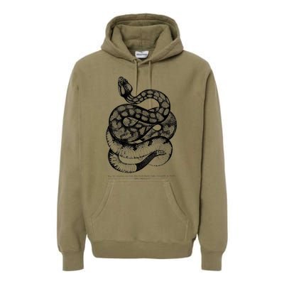 Vintage Ophiology South American Rattle Snake Tee Premium Hoodie