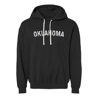 Vintage Oklahoma S Oklahoma Red Retro Garment-Dyed Fleece Hoodie