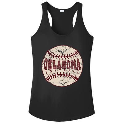 Vintage Oklahoma Softball Ball Ladies PosiCharge Competitor Racerback Tank