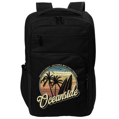 Vintage Oceanside San Diego County California Surf Style Impact Tech Backpack