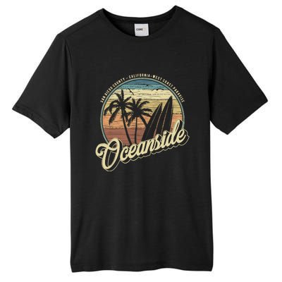 Vintage Oceanside San Diego County California Surf Style Tall Fusion ChromaSoft Performance T-Shirt