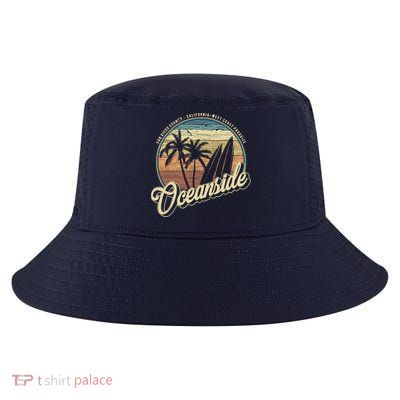 Vintage Oceanside San Diego County California Surf Style Cool Comfort Performance Bucket Hat