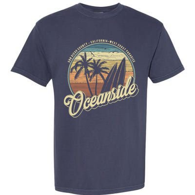 Vintage Oceanside San Diego County California Surf Style Garment-Dyed Heavyweight T-Shirt