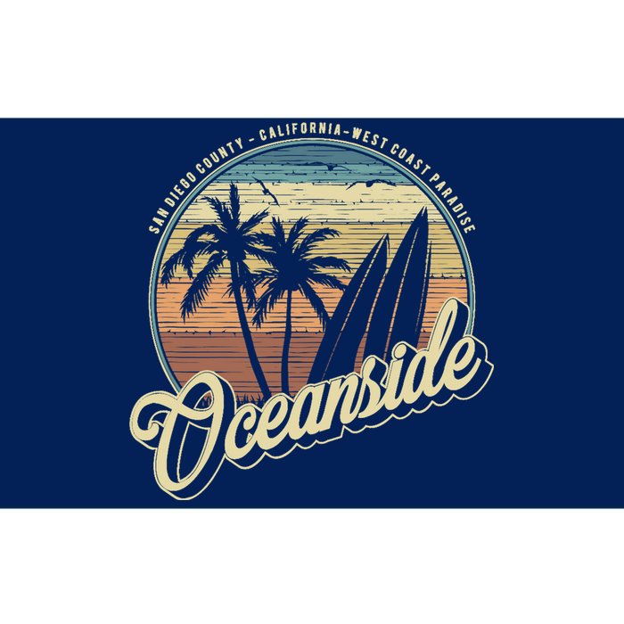 Vintage Oceanside San Diego County California Surf Style Bumper Sticker