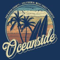 Vintage Oceanside San Diego County California Surf Style Baby Bodysuit