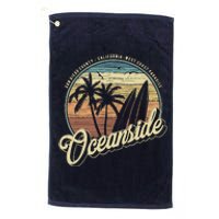 Vintage Oceanside San Diego County California Surf Style Platinum Collection Golf Towel