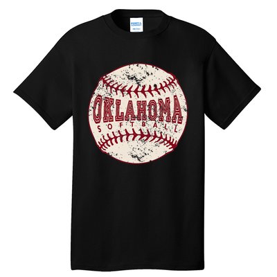 Vintage Oklahoma Softball Ball Tall T-Shirt