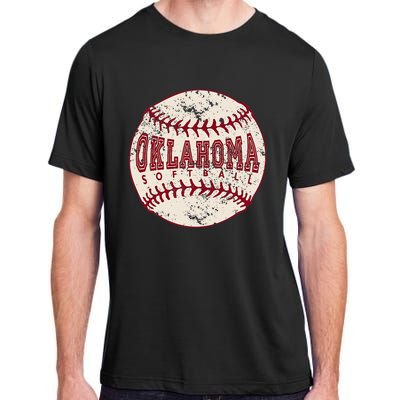 Vintage Oklahoma Softball Ball Adult ChromaSoft Performance T-Shirt