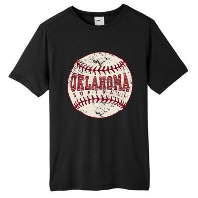 Vintage Oklahoma Softball Ball Tall Fusion ChromaSoft Performance T-Shirt