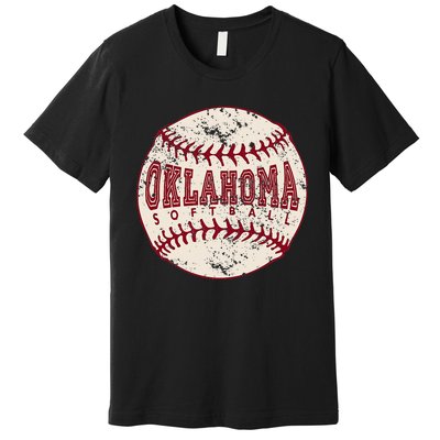 Vintage Oklahoma Softball Ball Premium T-Shirt