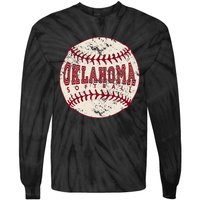 Vintage Oklahoma Softball Ball Tie-Dye Long Sleeve Shirt