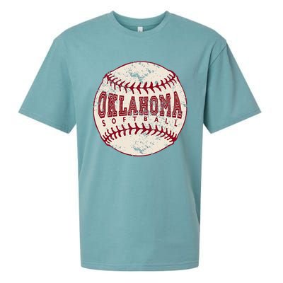 Vintage Oklahoma Softball Ball Sueded Cloud Jersey T-Shirt