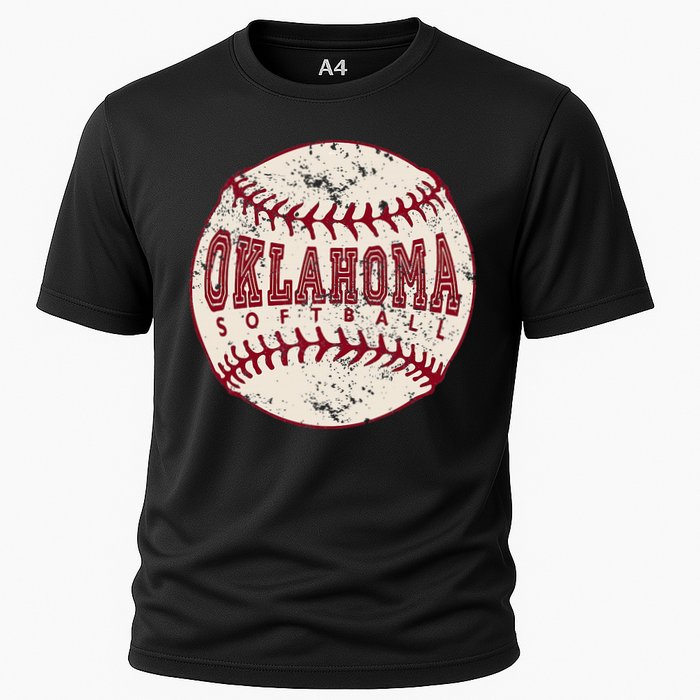 Vintage Oklahoma Softball Ball Cooling Performance Crew T-Shirt