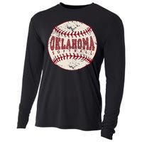 Vintage Oklahoma Softball Ball Cooling Performance Long Sleeve Crew