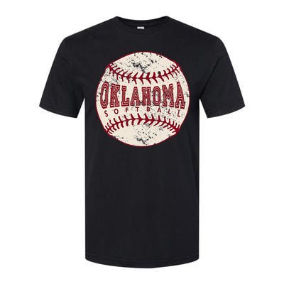 Vintage Oklahoma Softball Ball Softstyle CVC T-Shirt