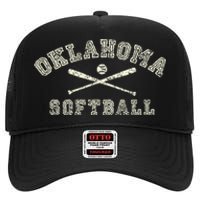 Vintage Oklahoma Softball Gear High Crown Mesh Back Trucker Hat