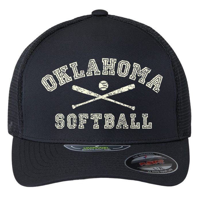 Vintage Oklahoma Softball Gear Flexfit Unipanel Trucker Cap