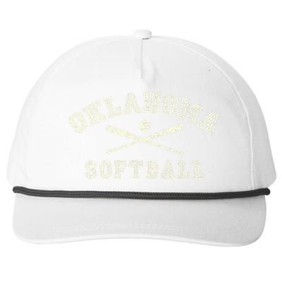 Vintage Oklahoma Softball Gear Snapback Five-Panel Rope Hat