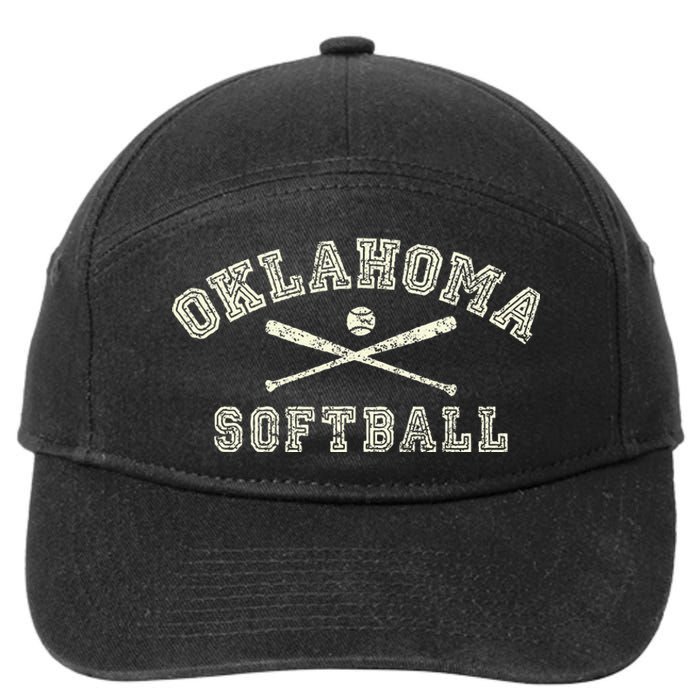 Vintage Oklahoma Softball Gear 7-Panel Snapback Hat