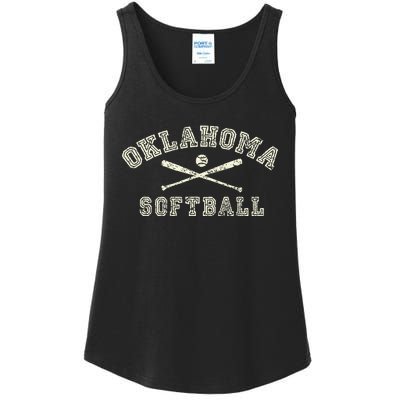 Vintage Oklahoma Softball Gear Ladies Essential Tank