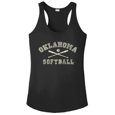 Vintage Oklahoma Softball Gear Ladies PosiCharge Competitor Racerback Tank