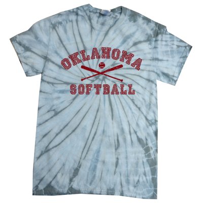 Vintage Oklahoma Softball Gear Tie-Dye T-Shirt