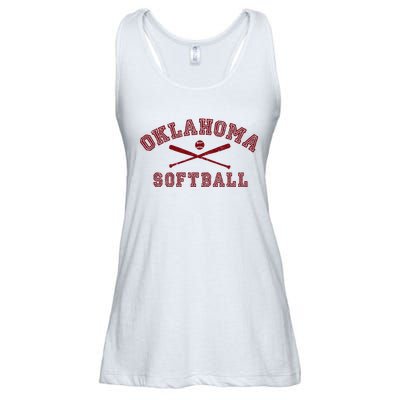 Vintage Oklahoma Softball Gear Ladies Essential Flowy Tank