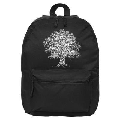 Vintage Oak Tree Design Tree Huggers Arborists Nature Lovers 16 in Basic Backpack