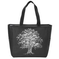 Vintage Oak Tree Design Tree Huggers Arborists Nature Lovers Zip Tote Bag