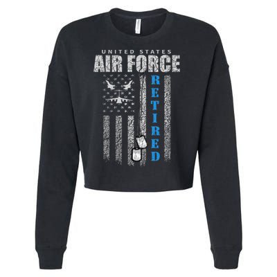 Veteran Of The United States Air Force Retired  Cropped Pullover Crew