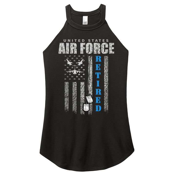 Veteran Of The United States Air Force Retired  Women's Perfect Tri Rocker Tank