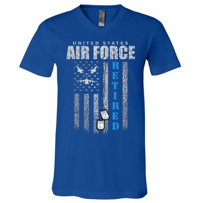 Veteran Of The United States Air Force Retired  V-Neck T-Shirt