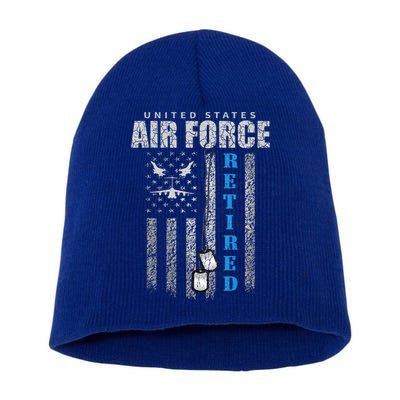 Veteran Of The United States Air Force Retired  Short Acrylic Beanie