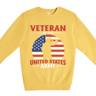 Veteran Of The United States Army Veterans Day Gift Premium Crewneck Sweatshirt