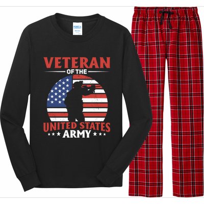 Veteran Of The United States Army Veterans Day Gift Long Sleeve Pajama Set