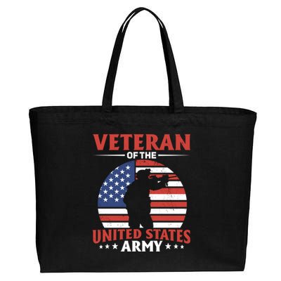 Veteran Of The United States Army Veterans Day Gift Cotton Canvas Jumbo Tote