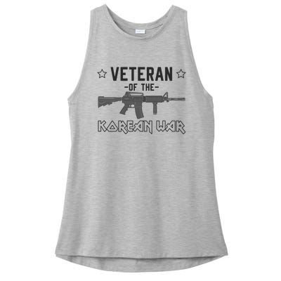 Veteran Of The Korean War Memorial Day Ladies PosiCharge Tri-Blend Wicking Tank