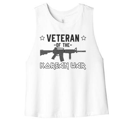 Veteran Of The Korean War Memorial Day Women's Racerback Cropped Tank