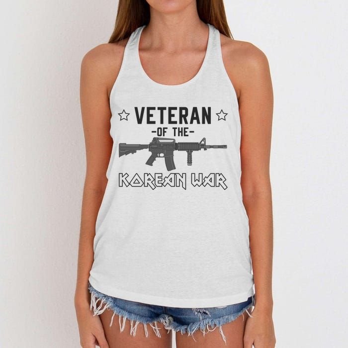 Veteran Of The Korean War Memorial Day Women's Knotted Racerback Tank