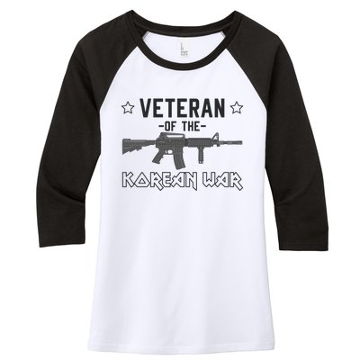 Veteran Of The Korean War Memorial Day Women's Tri-Blend 3/4-Sleeve Raglan Shirt