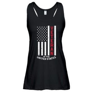 Veteran Of The United States US Flag Memorial Day Patriotic Ladies Essential Flowy Tank