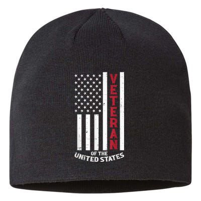 Veteran Of The United States US Flag Memorial Day Patriotic Sustainable Beanie