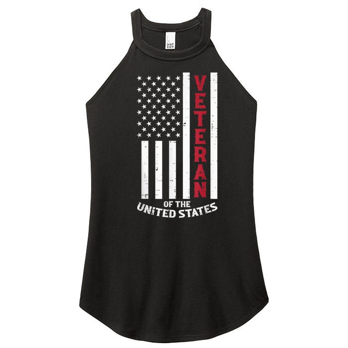 Veteran Of The United States US Flag Memorial Day Patriotic Women's Perfect Tri Rocker Tank