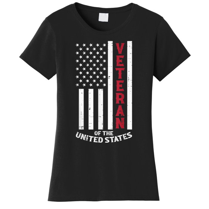 Veteran Of The United States US Flag Memorial Day Patriotic Women's T-Shirt