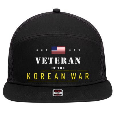 Veteran Of The Korean War 7 Panel Mesh Trucker Snapback Hat