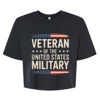 Veteran Of The Military Proud Veteran Design Gift Bella+Canvas Jersey Crop Tee